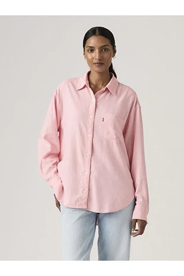 Женская хлопковая рубашка-оверсайз Harlie boyfriend shirt Levi'S, Pink