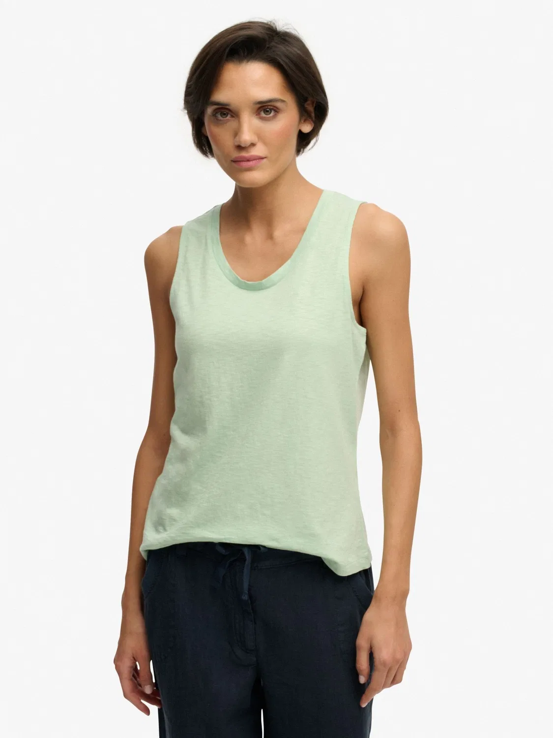 Топ с круглым вырезом Superdry, Pale Green