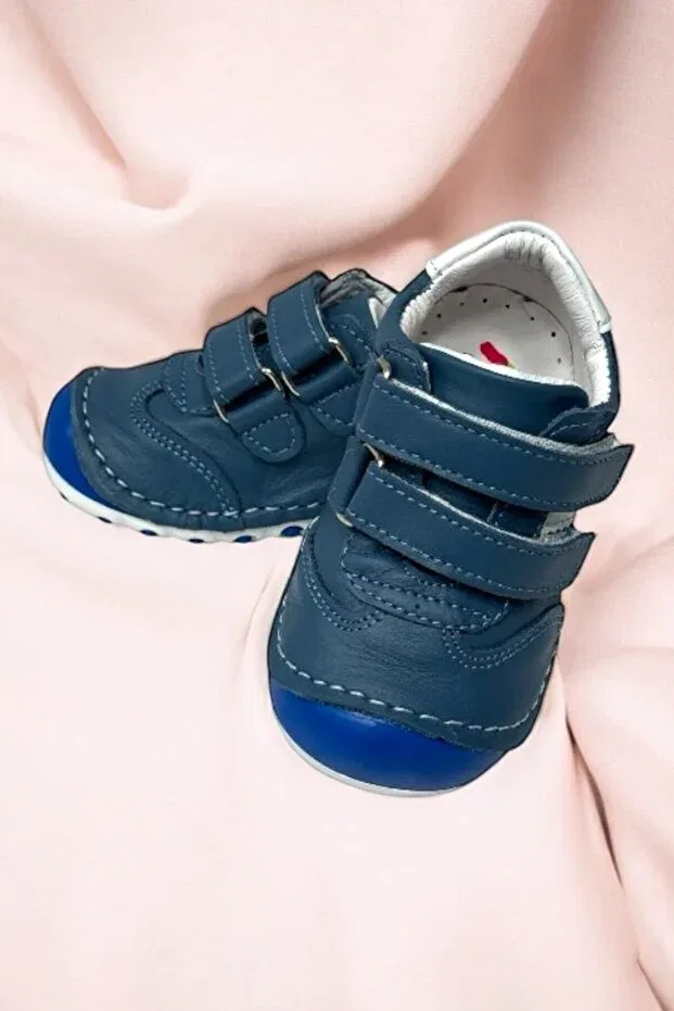 Детские туфли для девочек кожаные ортопедические Casso, Blue — фото 3