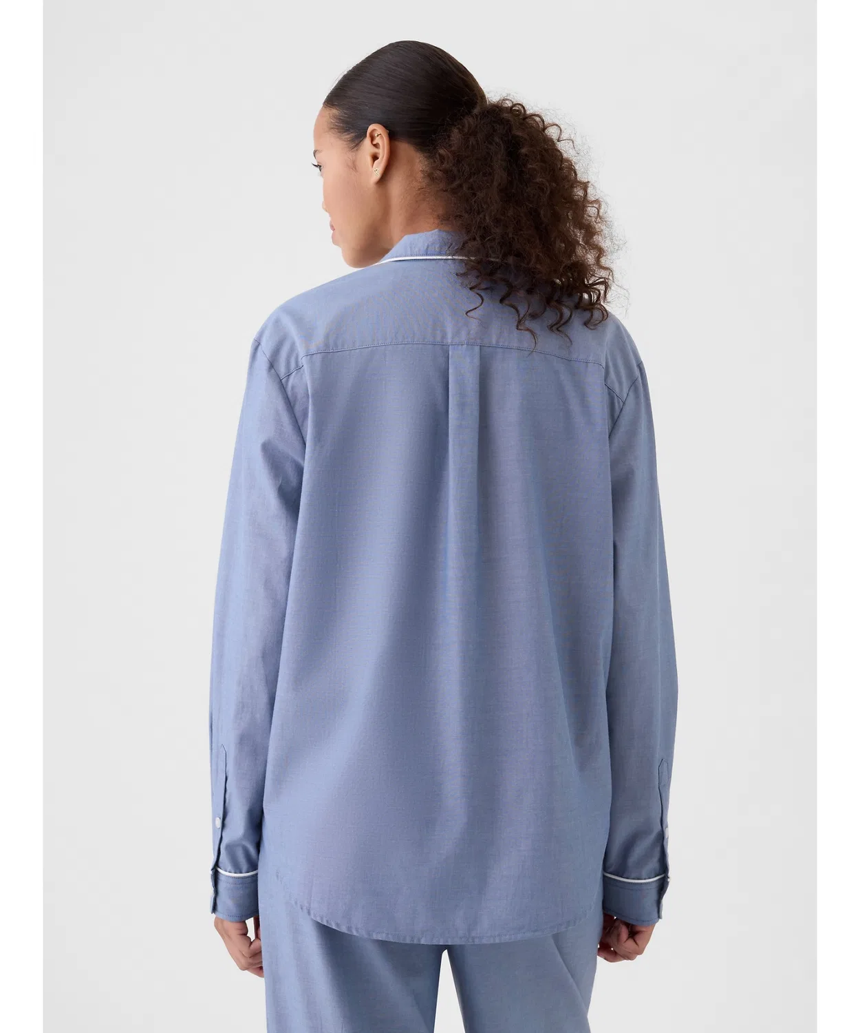 Женская пижамная рубашка с длинным рукавомMadeSoft GAP, Blue — фото 3