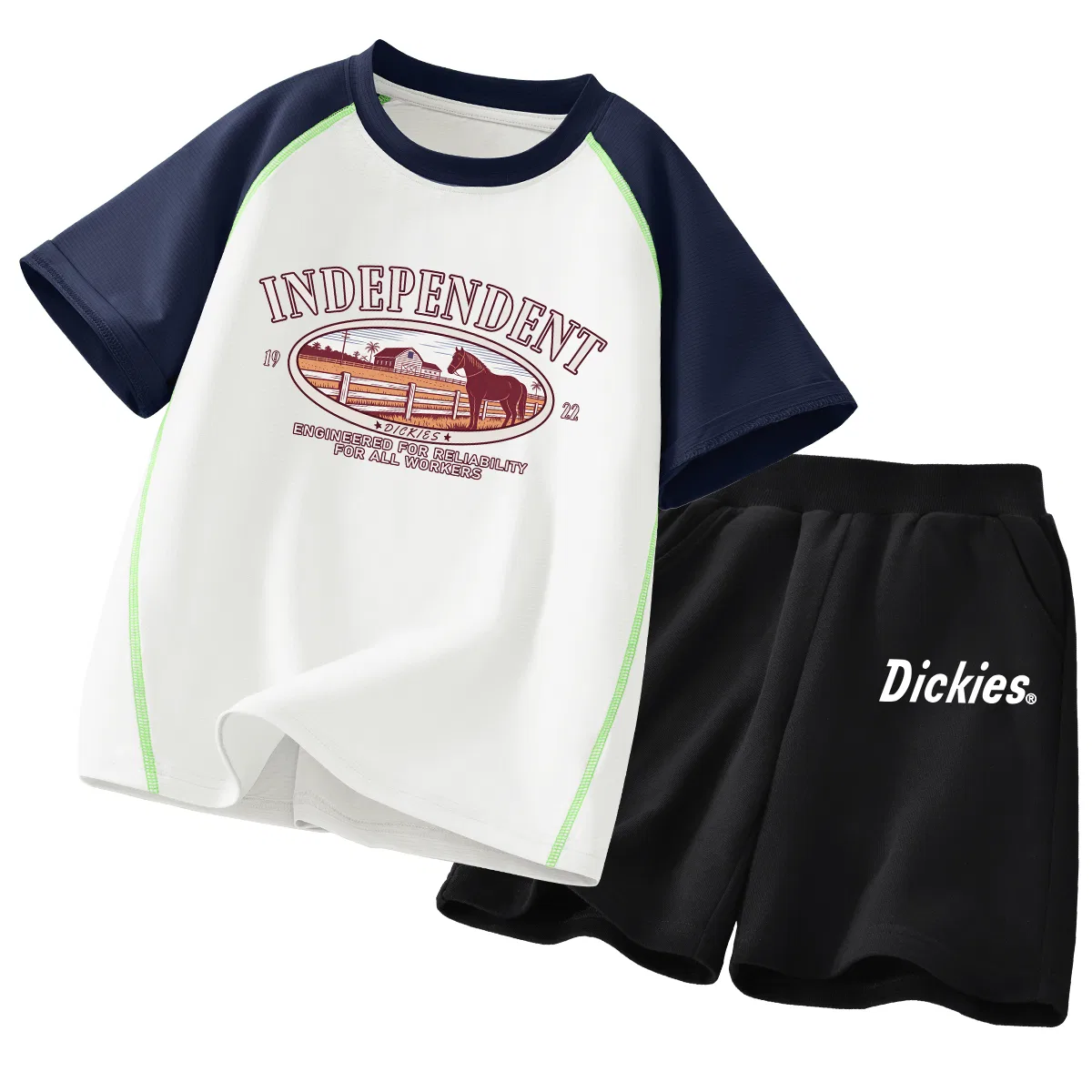 Детский спортивный комплект с принтом Slim Logo K Dickies, Farm White/Black