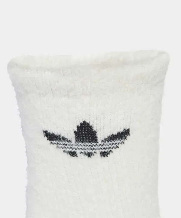 Носки пушистые, 2 пары, Adidas, белый, черный — фото 3