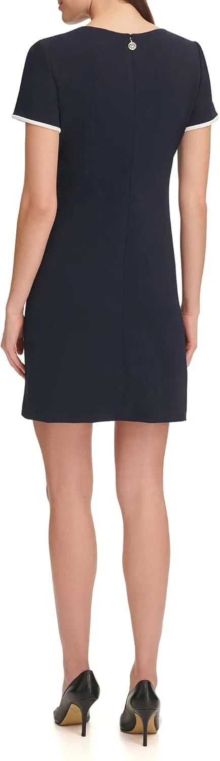 Женское мини-платье с контрастной отделкой Tommy Hilfiger, Sky Captain/Ivory — фото 2