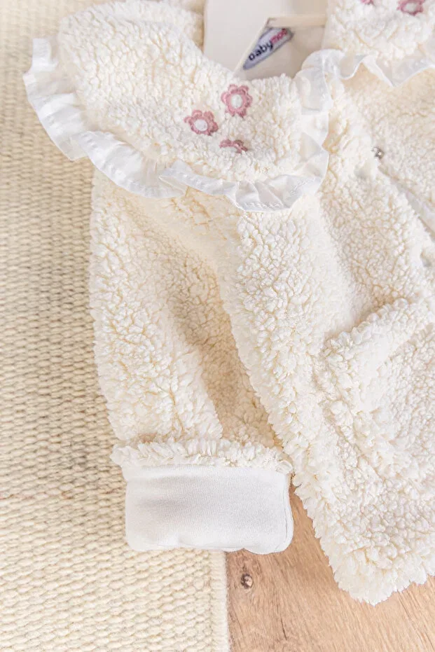 Детское пальто-кардиган для девочек с длинным рукавом Babymod, Cream — фото 4