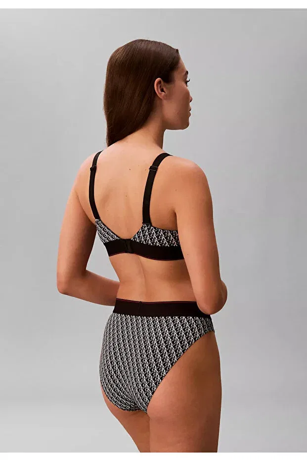 Женское бюстье хлопковое с принтом Calvin Klein, Black — фото 4