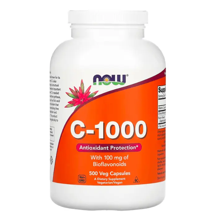 

Витамин C NOW Foods 1000 мг, 500 капсул