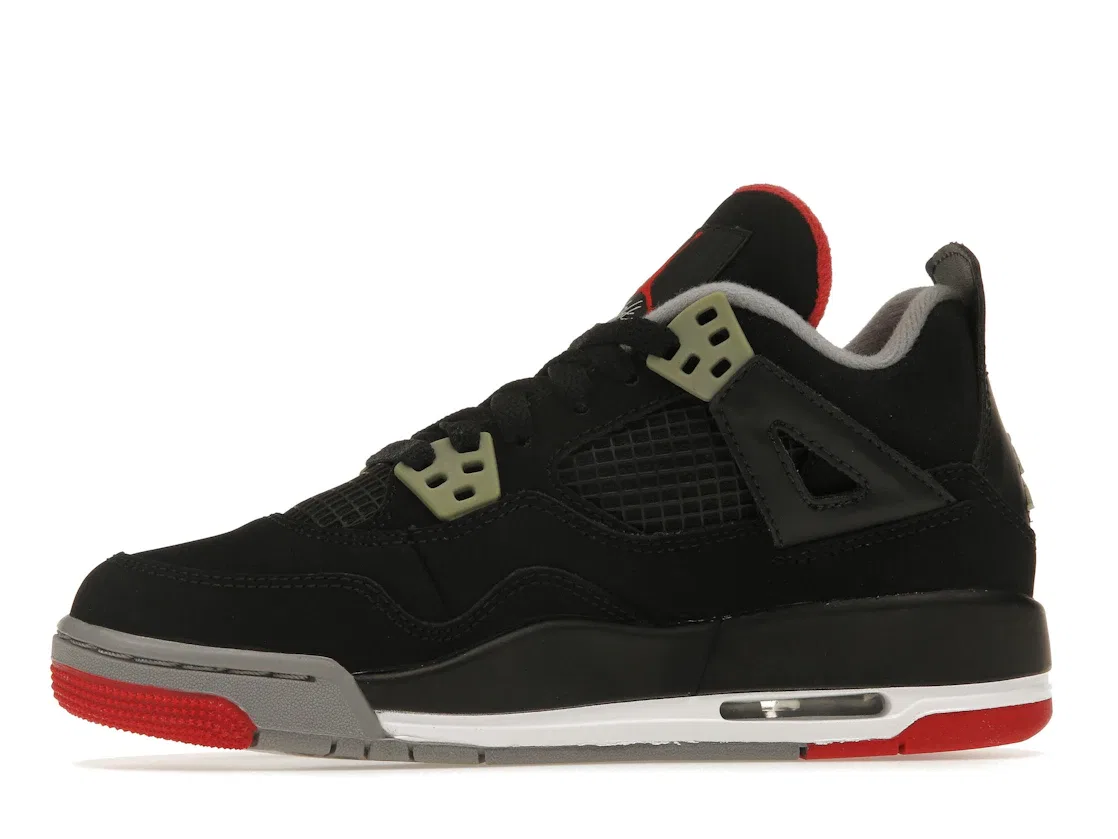 Детские кроссовки Lifestyle Jordan 4 Retro Jordan, Black/Fire Red-Cement Grey — фото 3