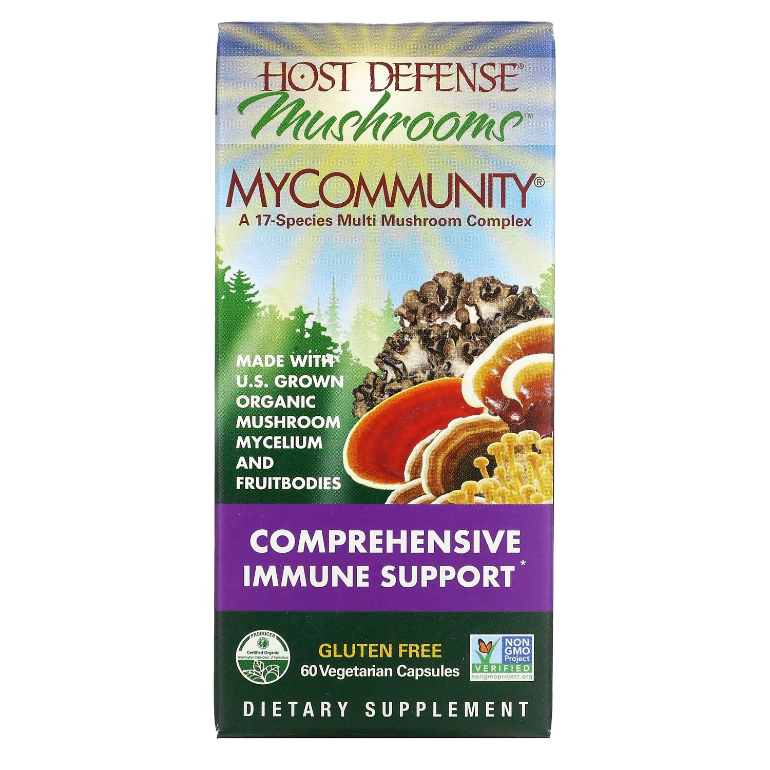 

Мультикомплекс из 17 Видов Грибов Fungi Perfecti MyCommunity, 60 вегетарианских капсул