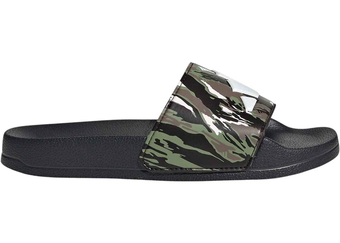 Детские сандалии с логотипом Adidas Adilette Shower Adidas, Core Black Chalk White Tent Green