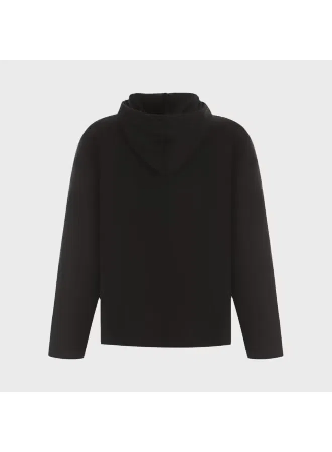 Худи свободного кроя хлопковое Zara, черный — фото 3