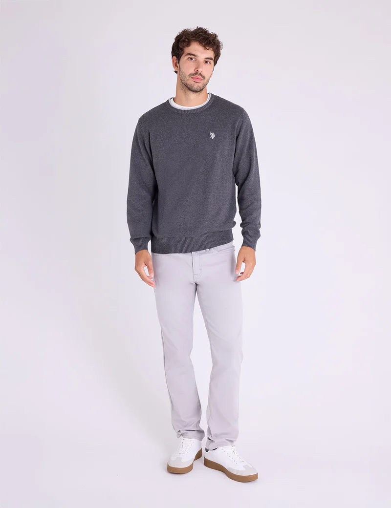 

Свитер U.S. Polo Assn Solid Crew Neck, серый