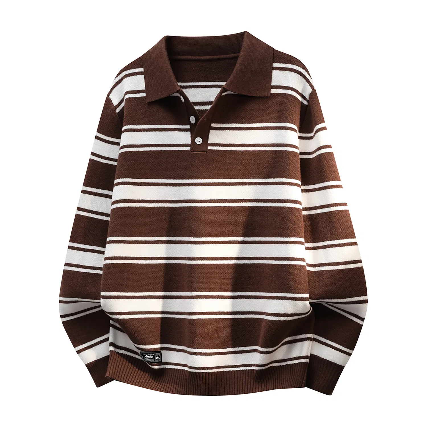 Детский джемпер с поло-воротником Jeep Leisure Collection, Coffee