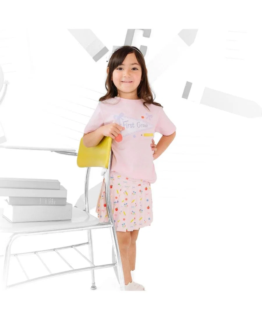 Футболка с длинным рукавом для девочек First Grade Pennant Sweet Wink, Ballet Pink — фото 2