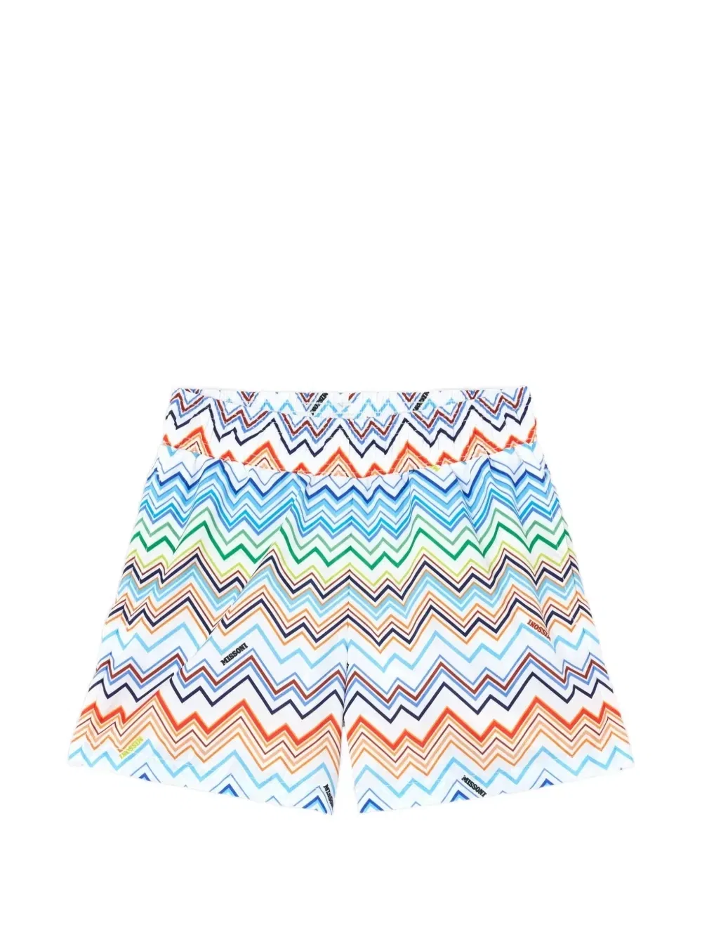 Плавки-шорты с зигзагообразным принтом Missoni Kids, синий
