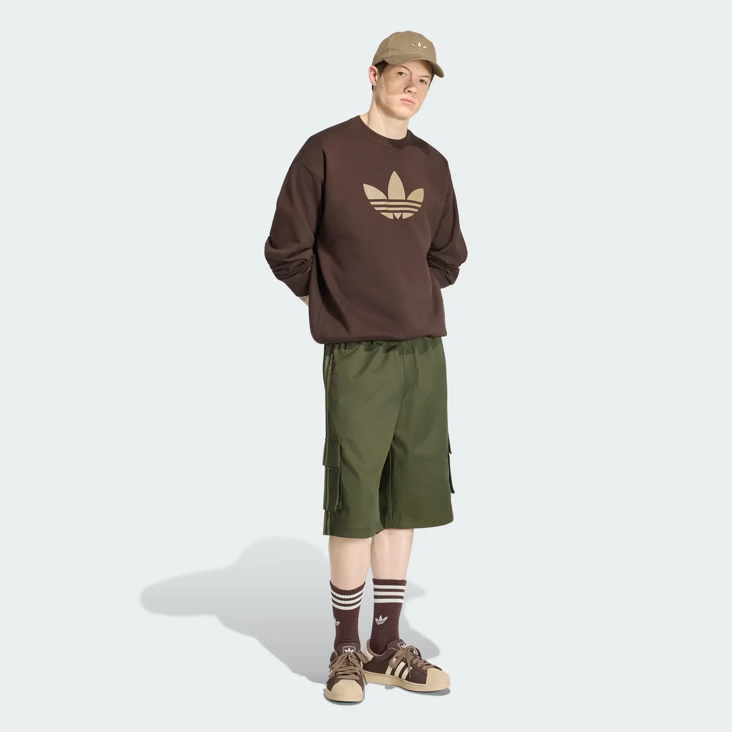 Мужские шорты карго свободного кроя Adicolor Cotton Twill Adidas Originals, Night Cargo — фото 3