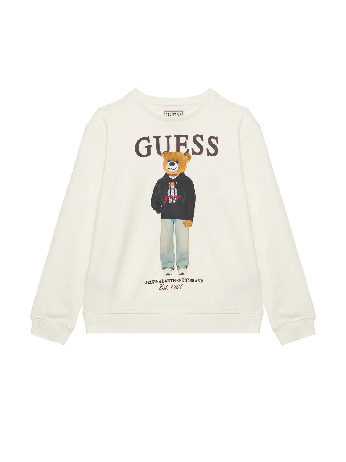 Толстовка стандартного кроя для мальчика Guess, кремовый