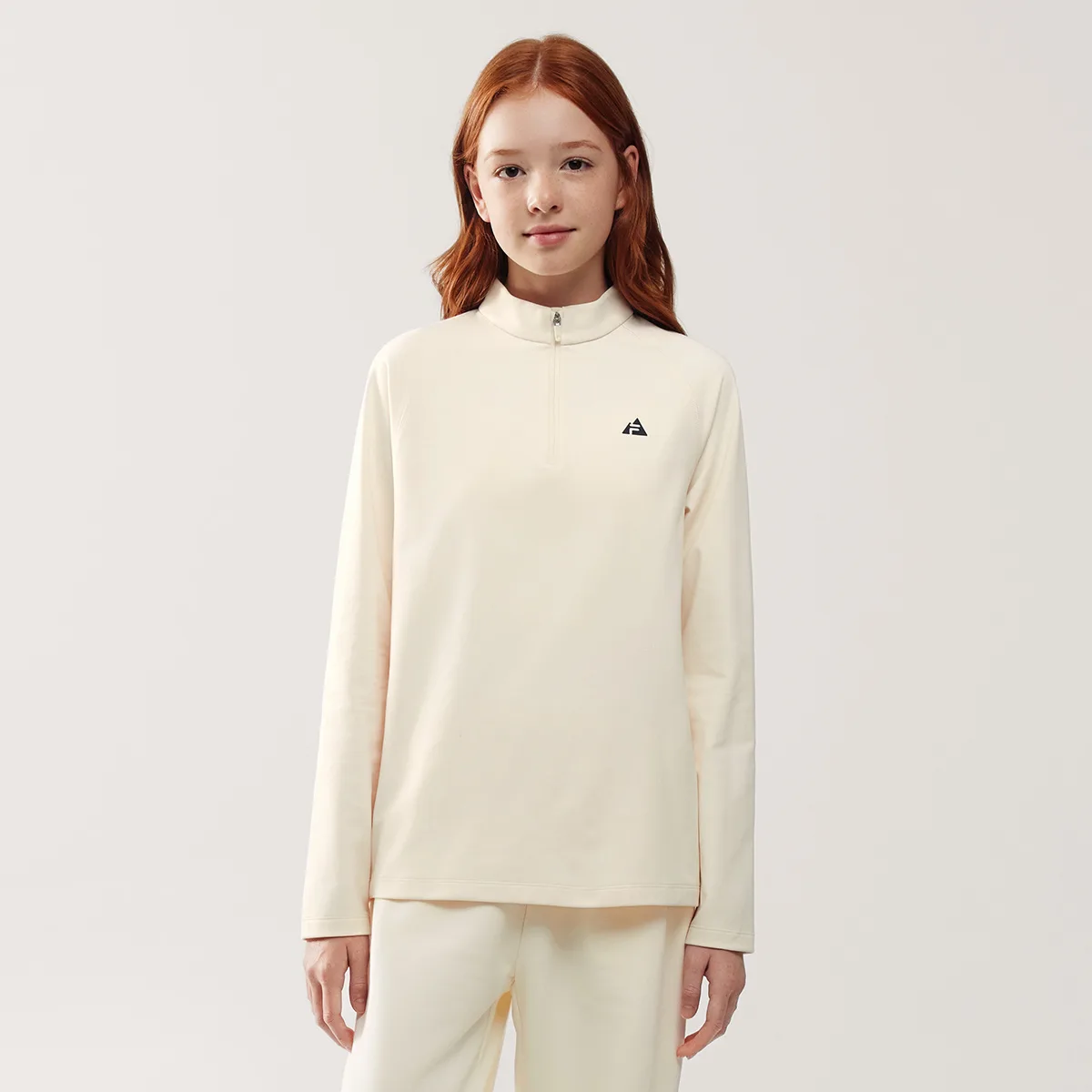 Футболка с открытым воротником для детей FILA KIDS, P-IV Maltose White — фото 4