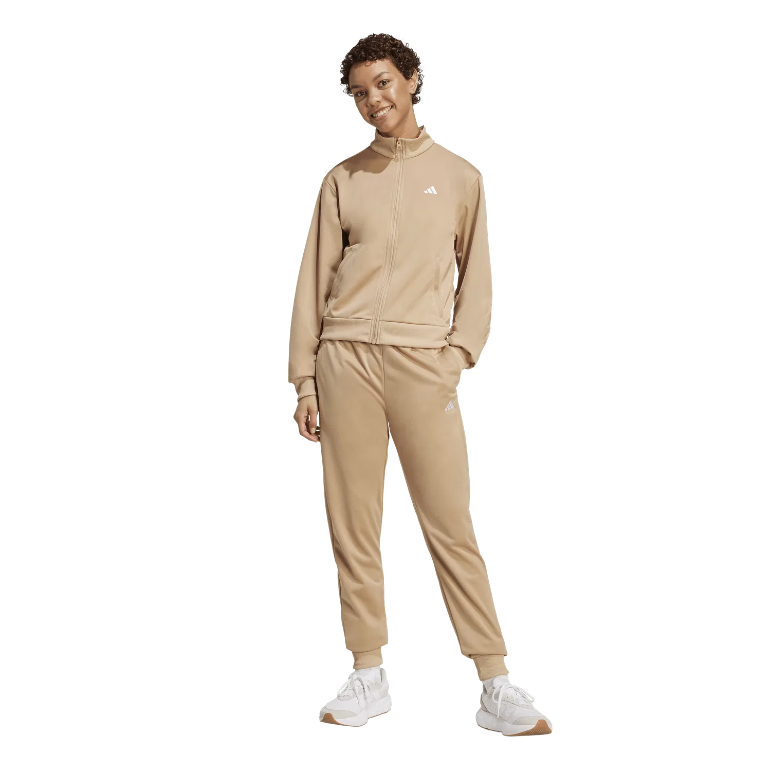 Женский спортивный костюм Adidas, бежевый — фото 4