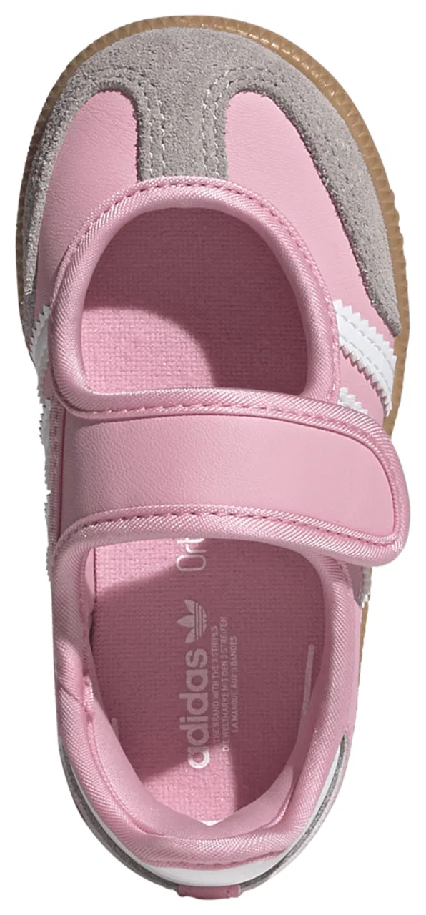 Кеды для девочек Samba Jane Adidas, белый/розовый — фото 4