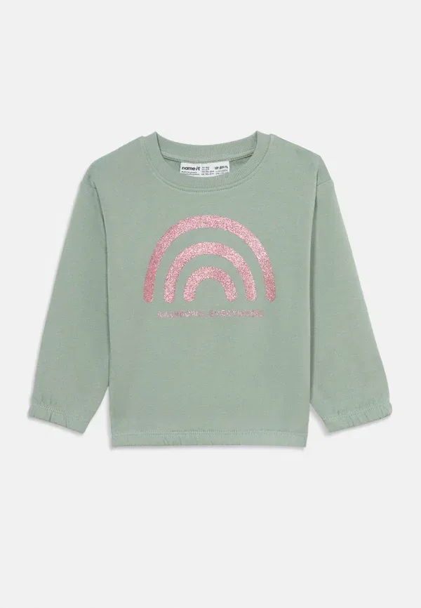 Свитшот с принтом Sweatshirt Name It Green Milieu, зеленый — фото 3