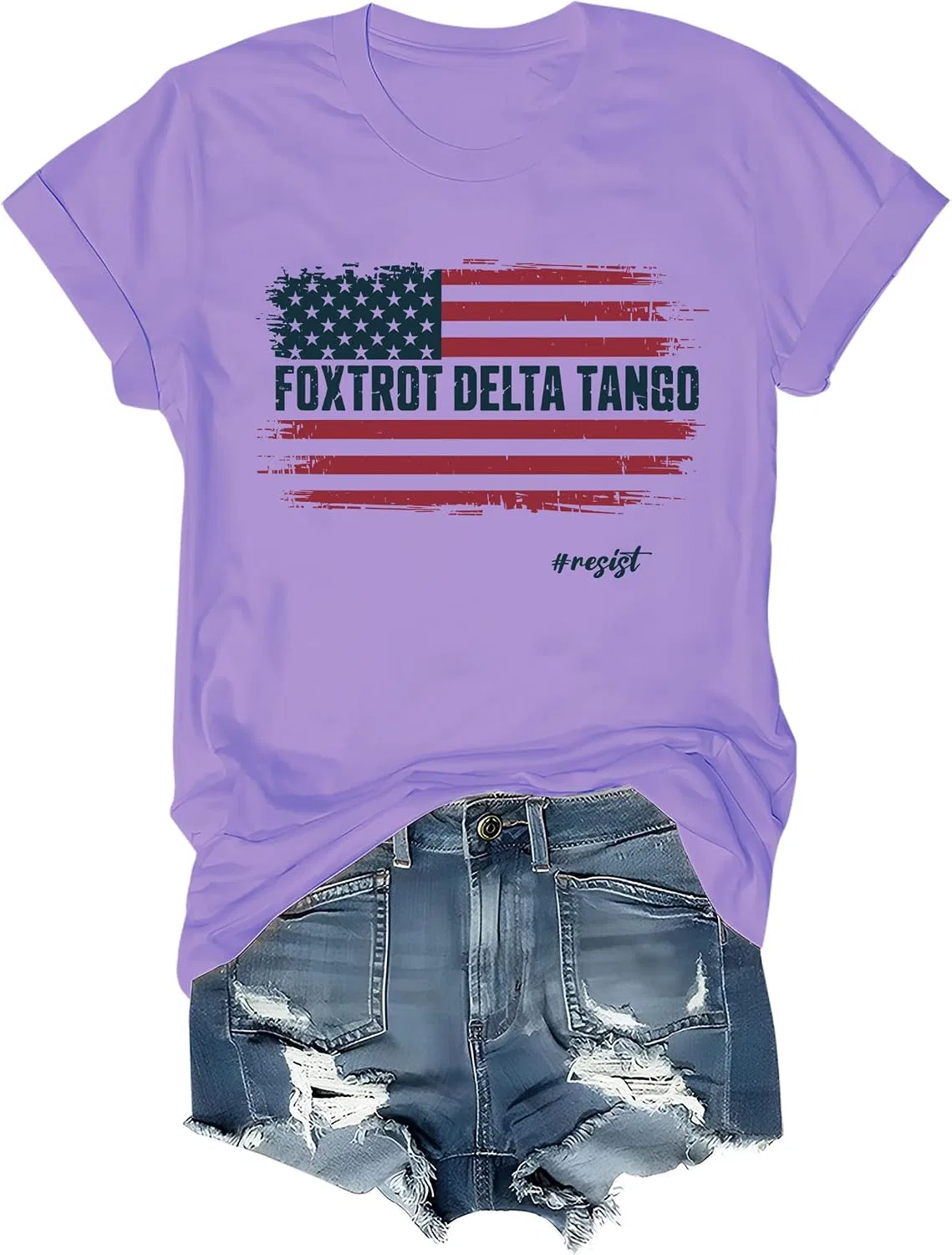 Футболка унисекс Foxtrot Delta Tango, Purple