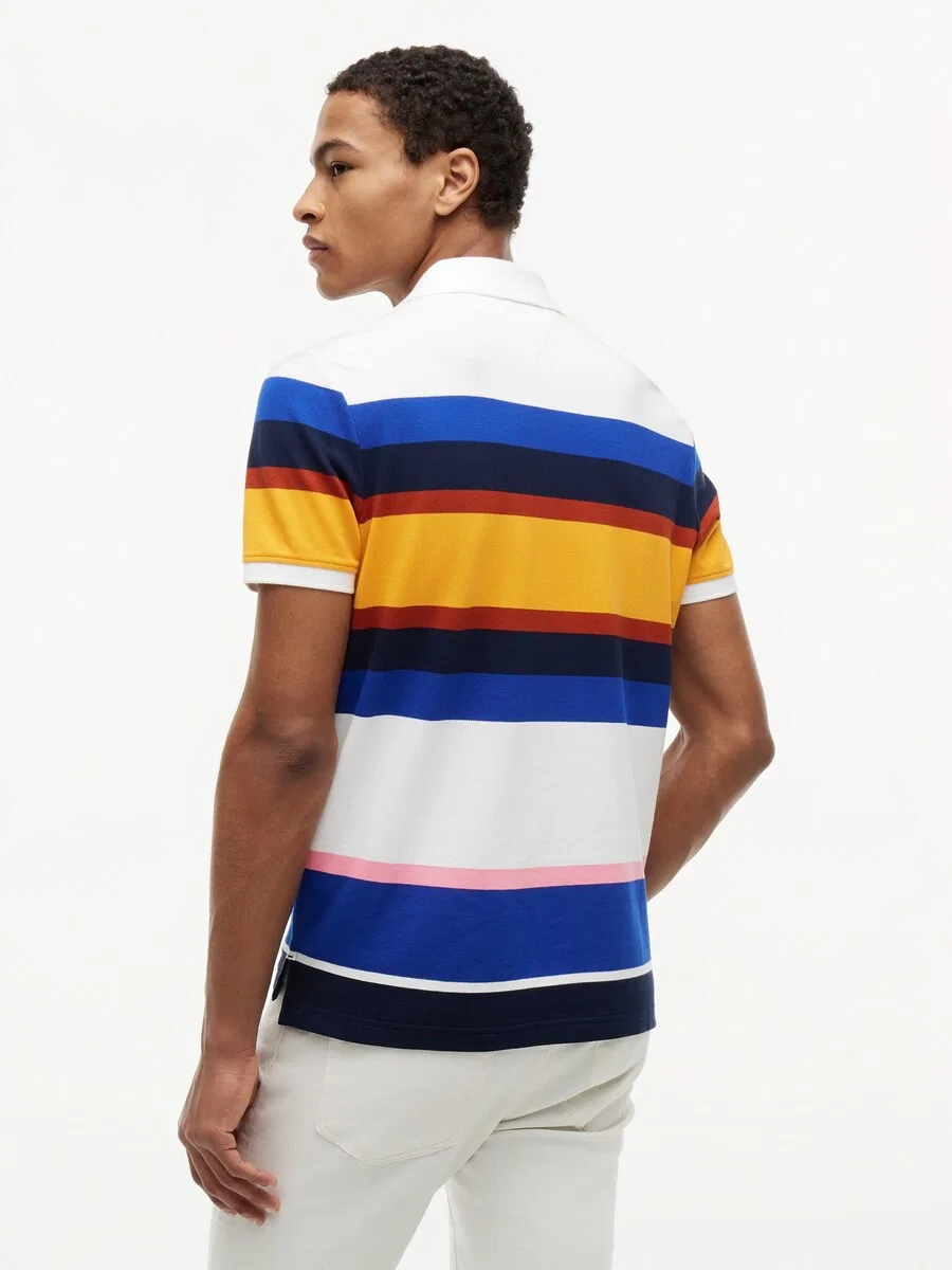 Рубашка TOMMY HILFIGER 'Regular Fit Stripe' сини темно-синего цвета — фото 3