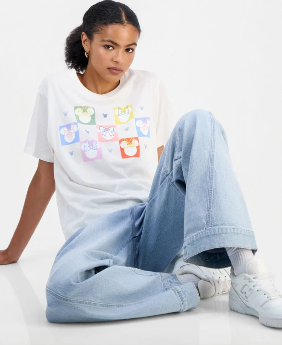 Футболка с принтом Minnie Front Graphic Disney, White — фото 4