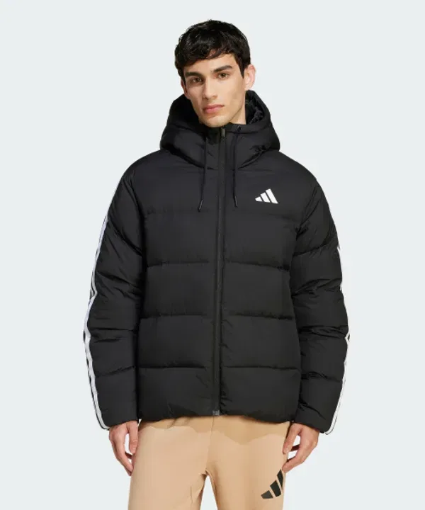 Пуховик Climawarm с 3 полосками, Adidas, черный