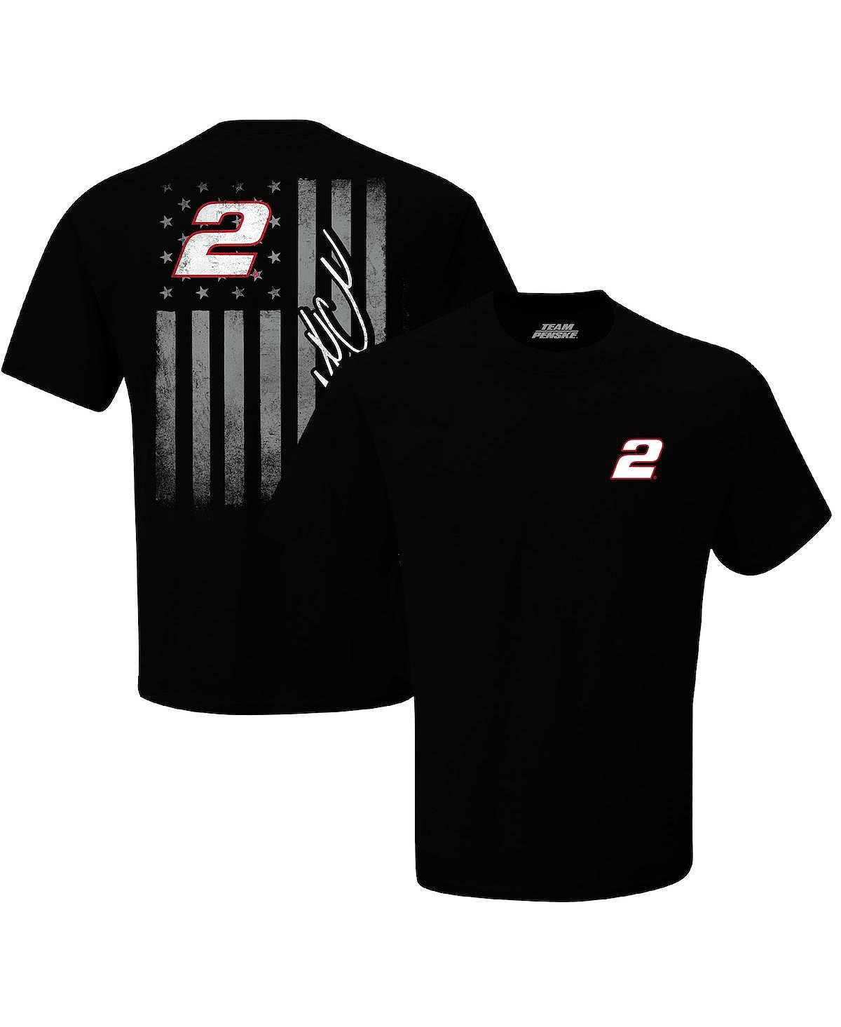 

Мужская черная футболка austin cindric exclusive tonal flag Team Penske, черный