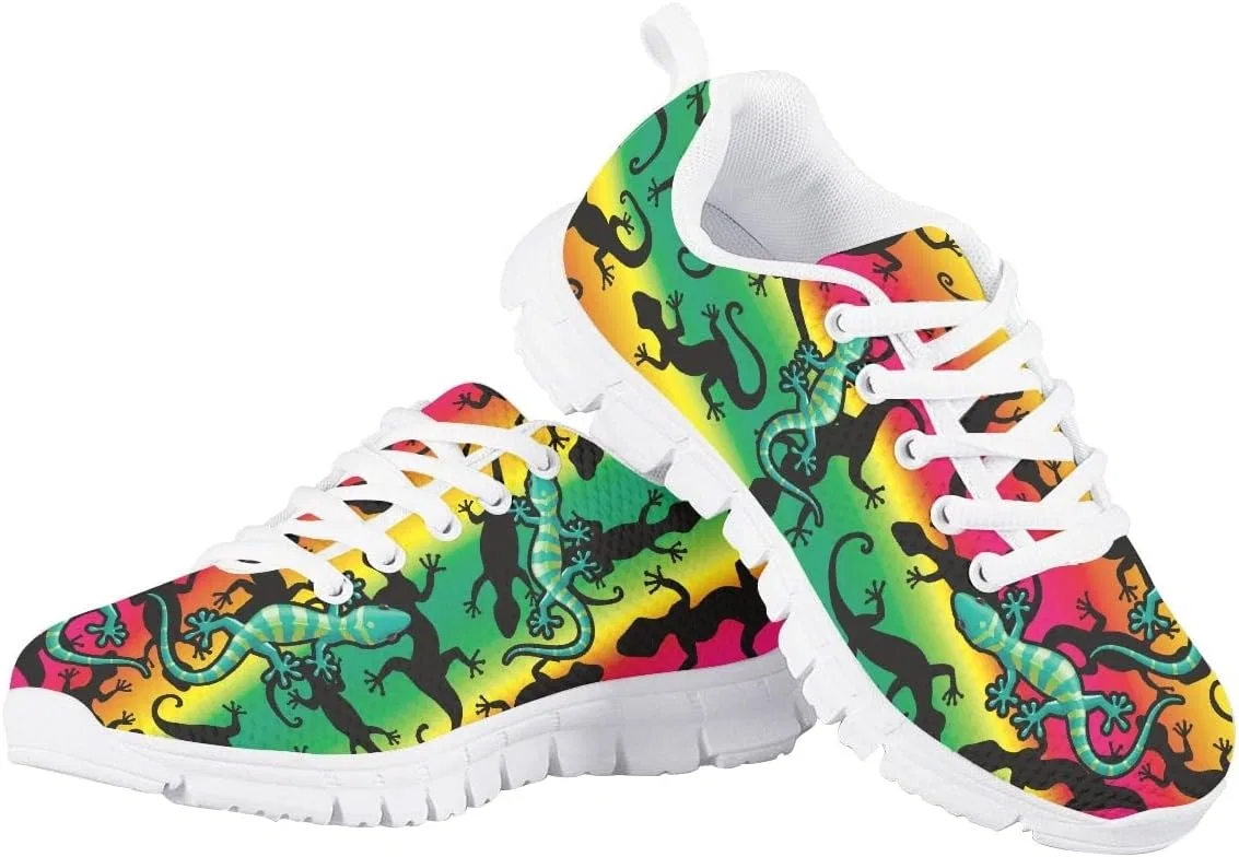 Детские кроссовки для девочек с принтом тигра Tiger Print AmzPrint, Gecko — фото 4