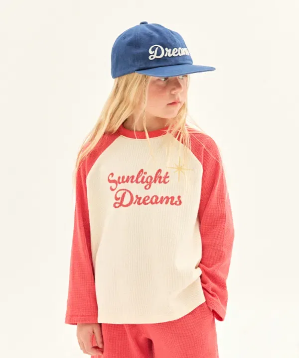 Футболка с длинным рукавом Sunlight вафельная, JELLYMALLOW, красная