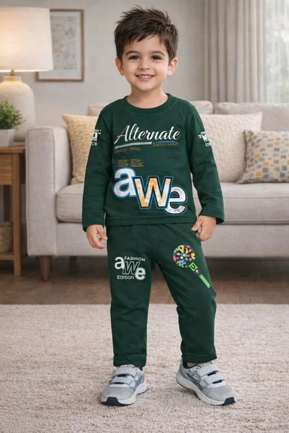 Комплект футболок и штанов 3-Pack Boys T-Shirt & Pants Set Inaabia, красный — фото 3