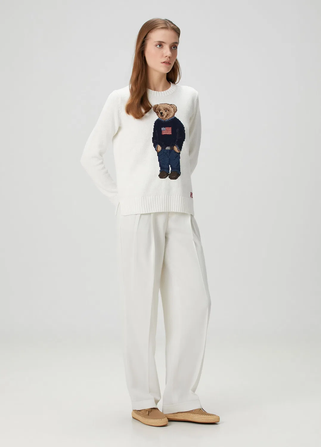 Свитер Polo Ralph Lauren Polo Bear, белый — фото 2