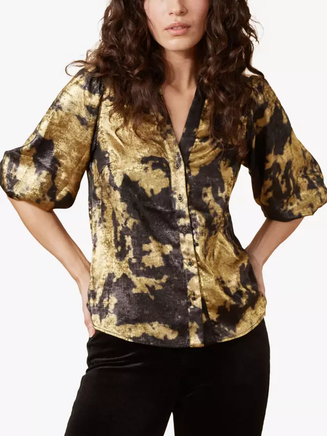 

Рубашка Traffic People Charlie Print, цвет black/gold