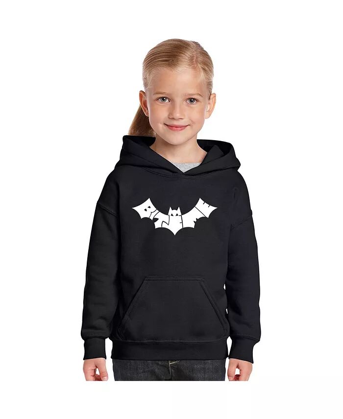 

Толстовка с капюшоном Word Art для девочек - BAT - BITE ME LA Pop Art, черный