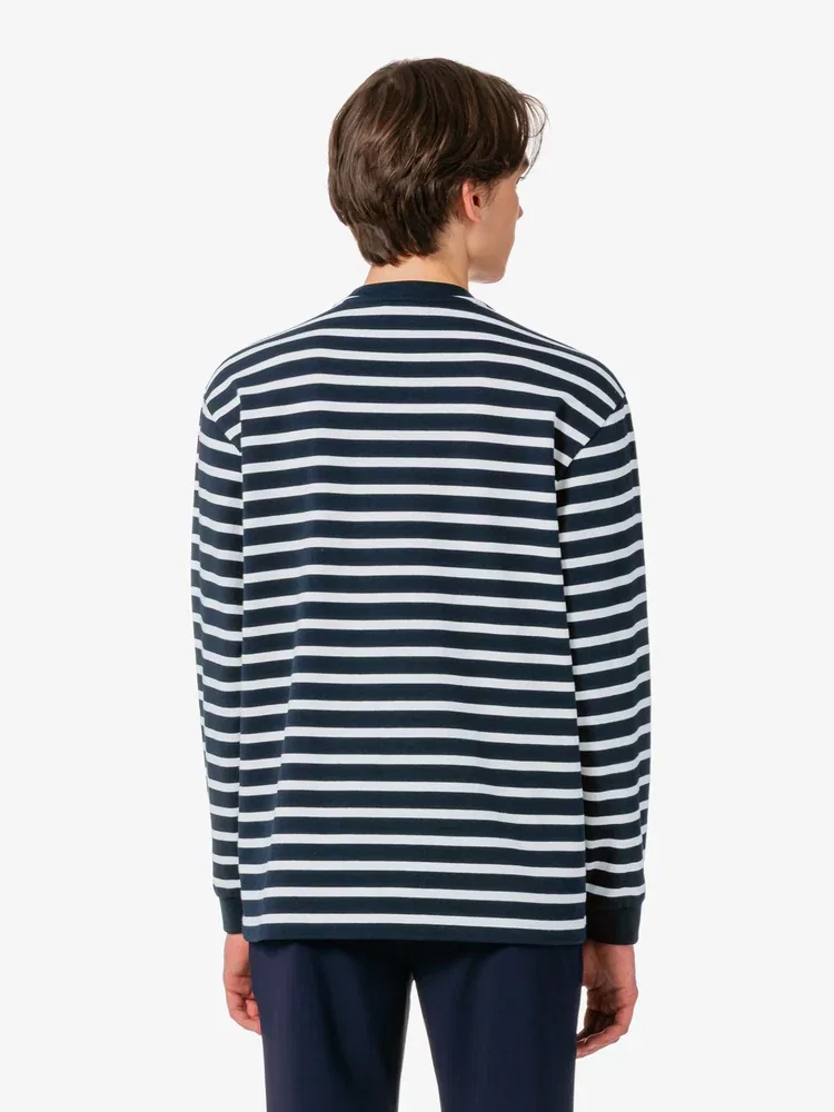 Футболка с длинным рукавом, полосатая, TH338E LACOSTE, Navy — фото 3