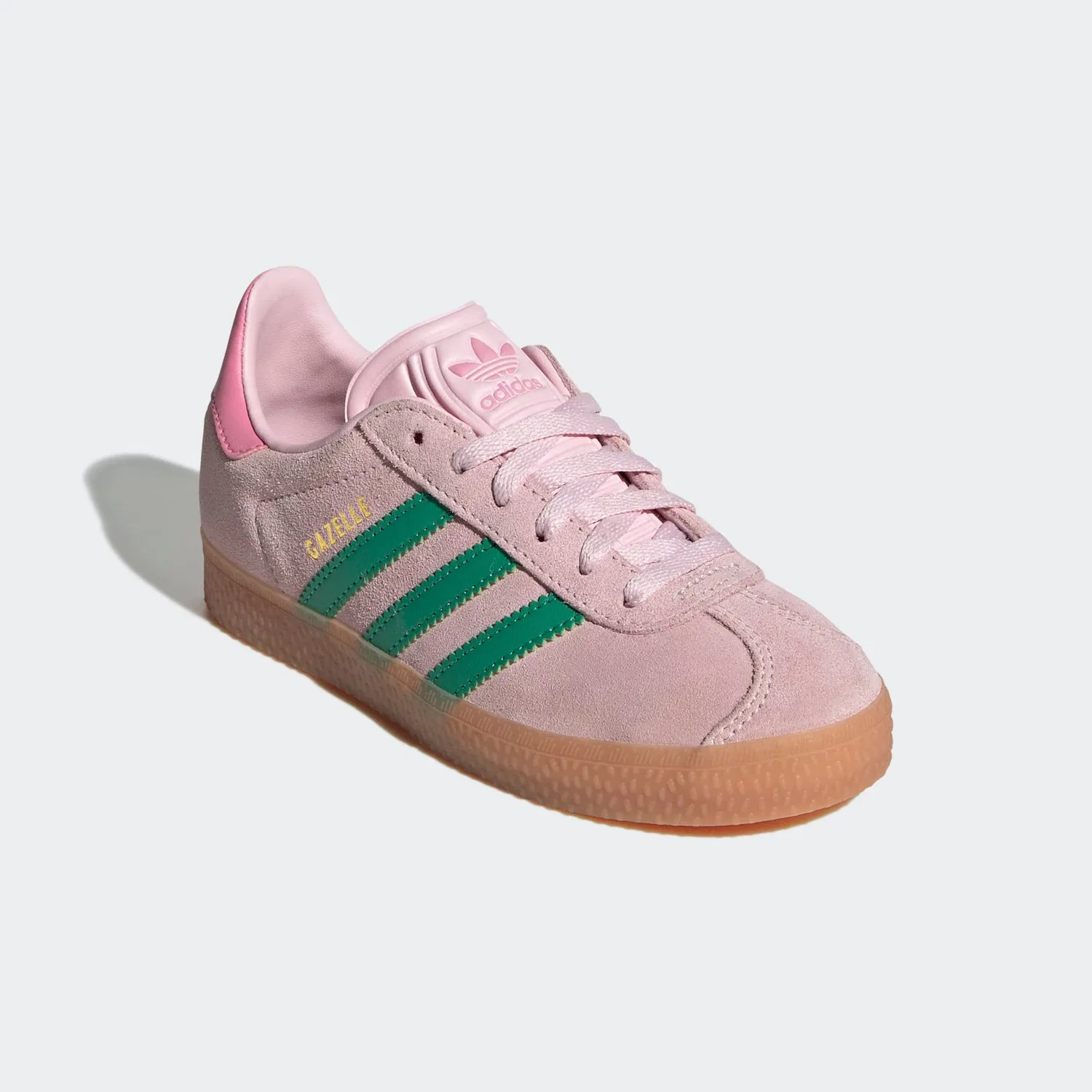 Детские кроссовки с зубчатыми полосками Adidas Originals, Clear Pink/Court Green/Bliss Pink