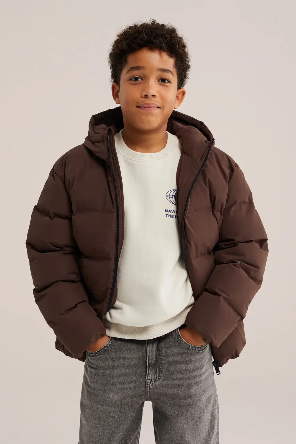 Зимняя куртка We Fashion, Cinnamon Brown — фото 2