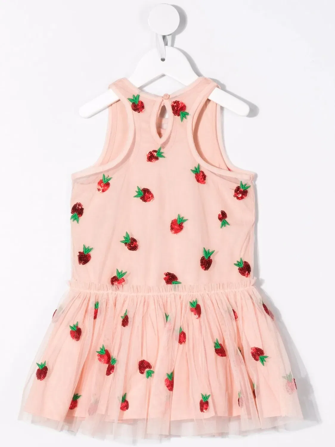 Платье с вышивкой клубники Stella McCartney, розовый — фото 2