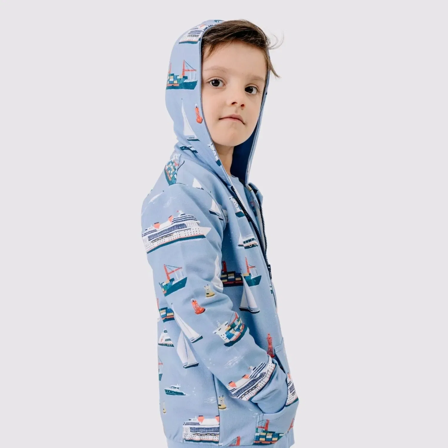 Свитшот с принтом Marine Adventures Walkiddy, синий