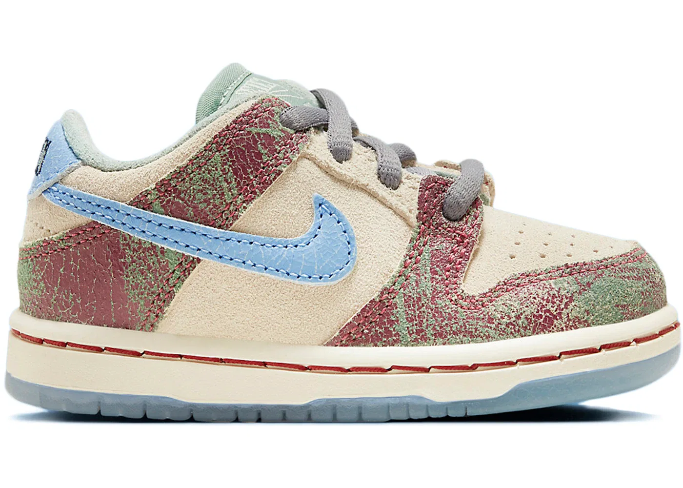 Детские кроссовки с принтом Nike SB Dunk Low Crenshaw Skate Club Nike, Sail/Light Blue/Cedar