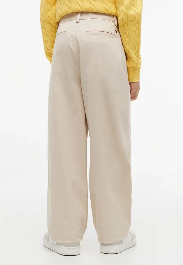 Брюки хлопковые Pleated pant Tommy Hilfiger, classic beige, бежевый — фото 3