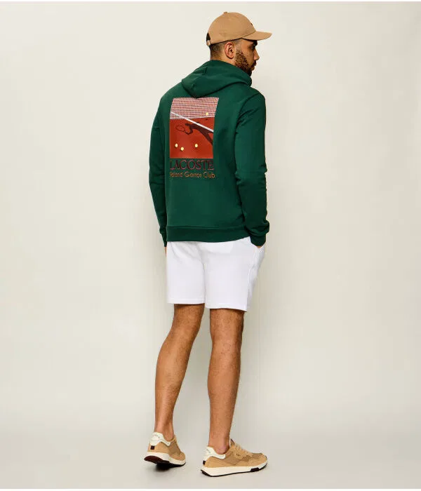 Мужское худи Lacoste X Roland Garros Relaxed Fit, Verde Bottiglia — фото 2