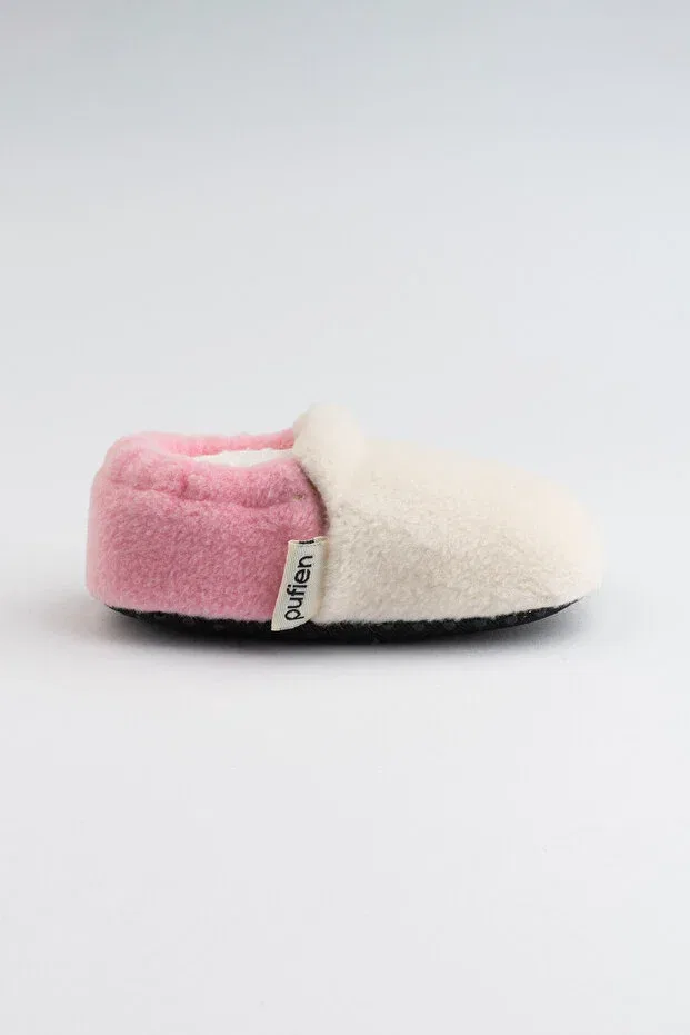 Детские пинетки для новорожденных с подкладкой Anti-Sweat Pufien, Pink-Ecru — фото 4