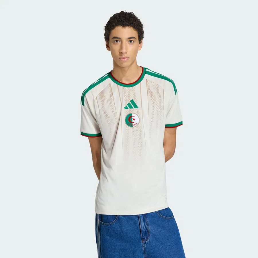 Футболка ADIDAS PERFORMANCE 'Algeria 26 Home' белого цвета — фото 3