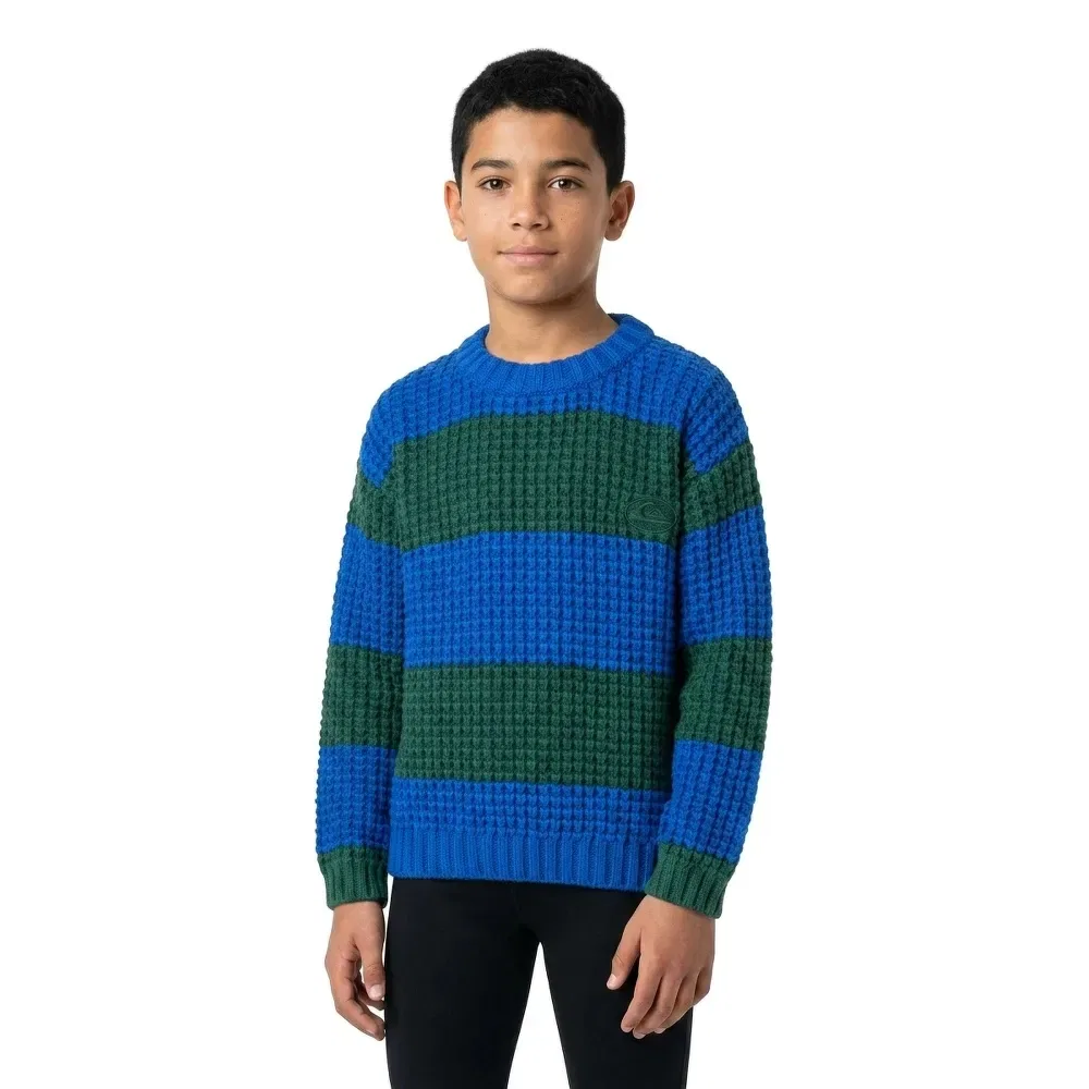 Детский свитер для мальчиков с жаккардовым принтом Quiksilver Lapper Bo, Blue — фото 3