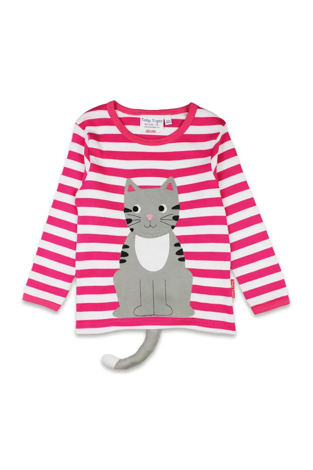 Детская футболка с аппликацией Kitten Toby Tiger, Pink