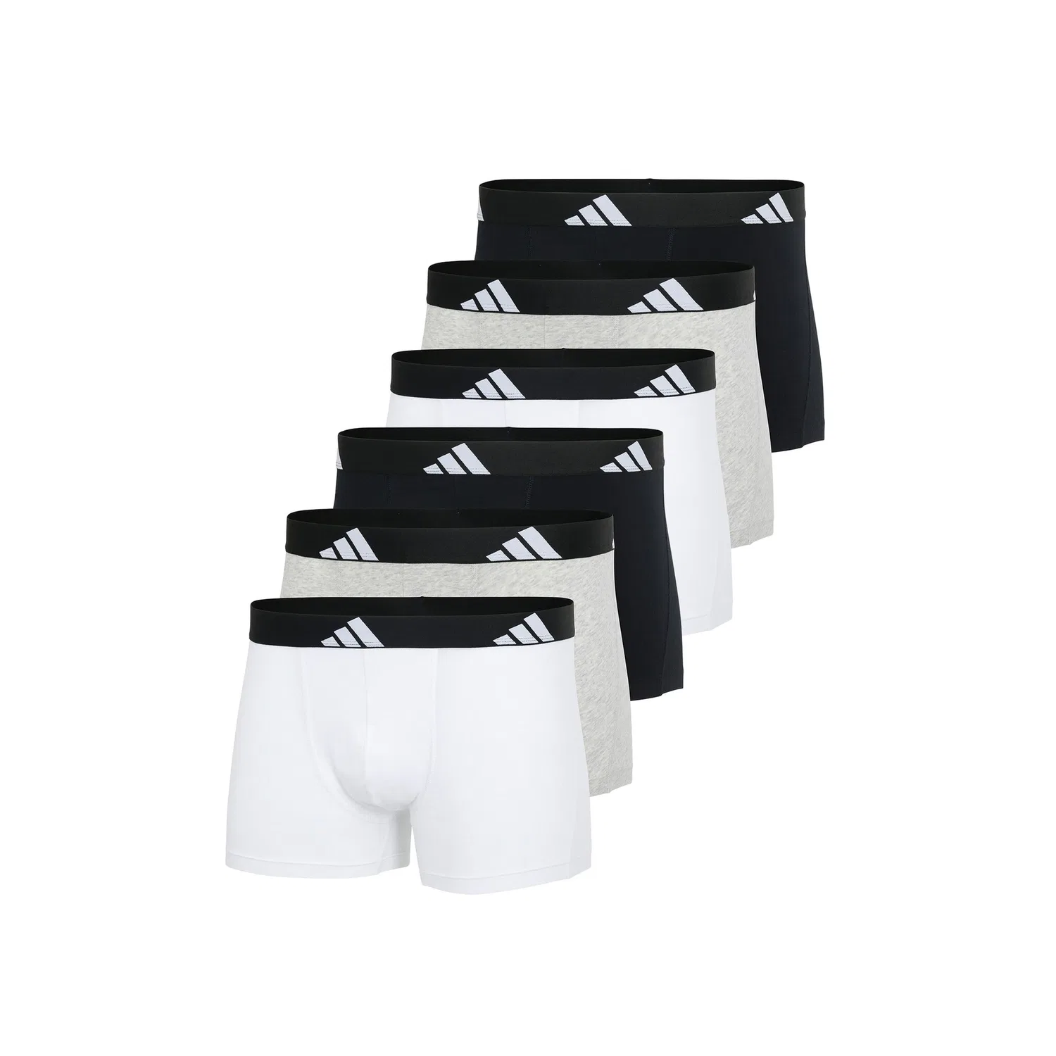 Мужские боксеры с логотипом Adidas Originals, Black/White/Gray