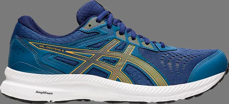 

Кроссовки gel contend 8 4e wide 'azure amber' Asics, синий