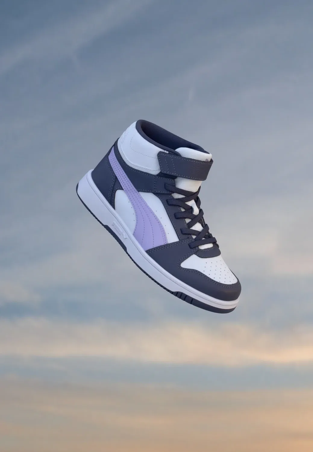 Rebound slam mid unisex - высокие кроссовки Puma, Inky Depths/Light Lavender/White